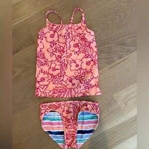 Athleta girl Floral Pink Tankini Set